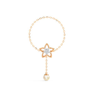 Caratglitz Designer Gold And Diamond Bracelet